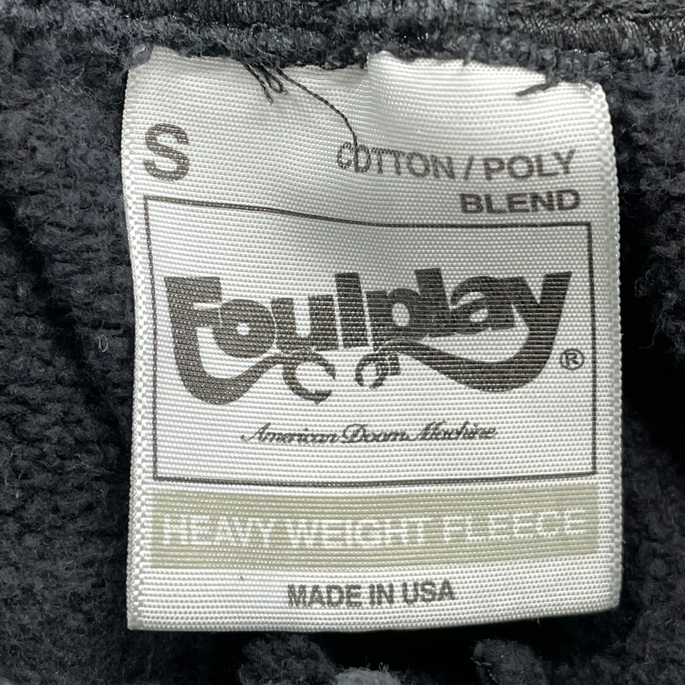FOULPLAY Co Sweatpants Mens Small Black Thick Heavyweight Fleece Joggers Gym - Picture 3 of 9